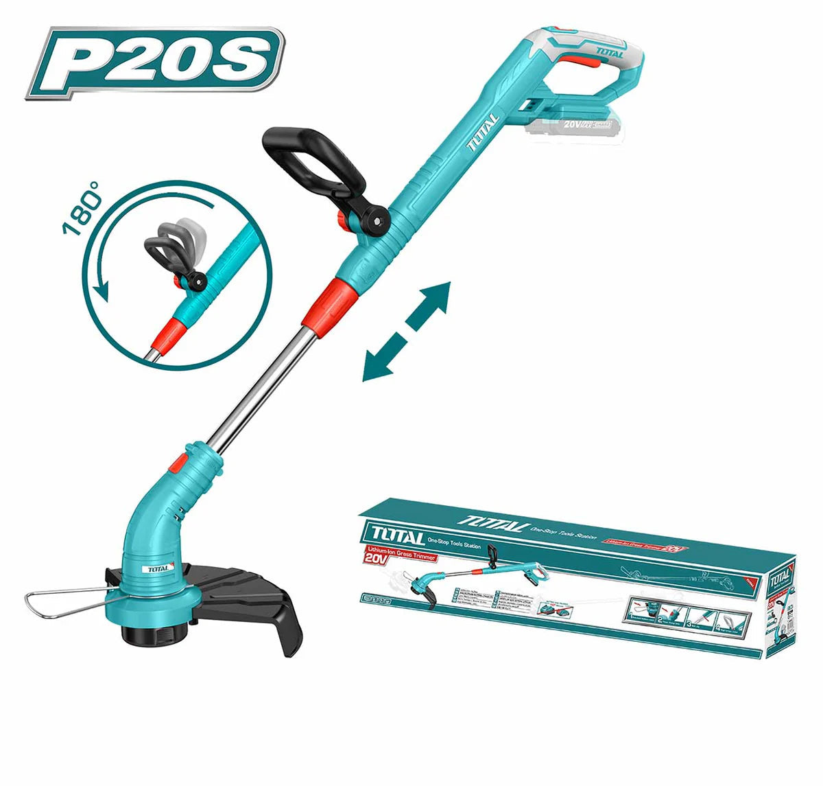 Total 20V Lithium-Ion Cordless Grass Trimmer 300mm | TGTLI20301 Total